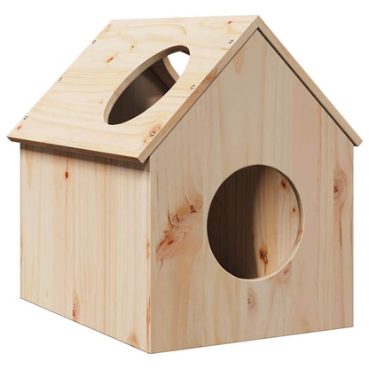 Cuccia Per Gatti 41X50X50 Cm In Legno Massello Di Pino