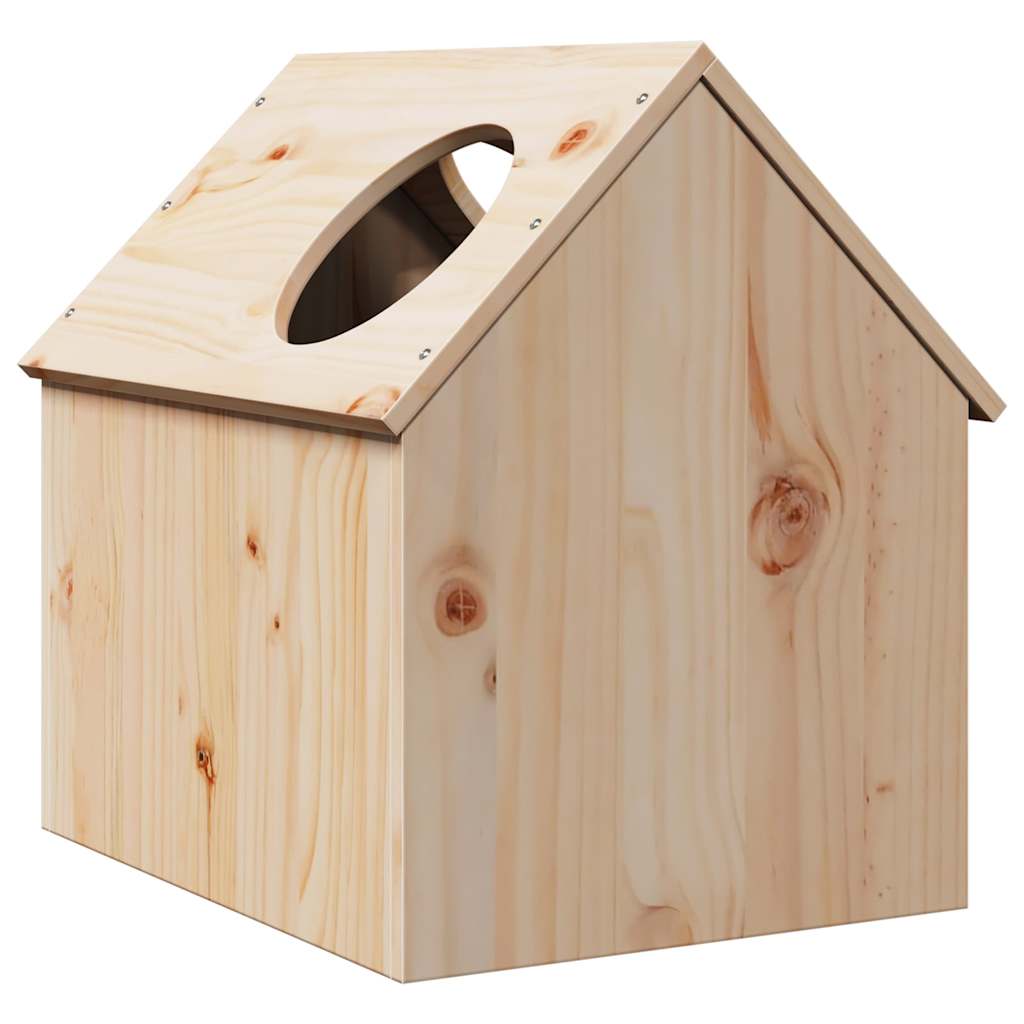 Cuccia Per Gatti 41X50X50 Cm In Legno Massello Di Pino