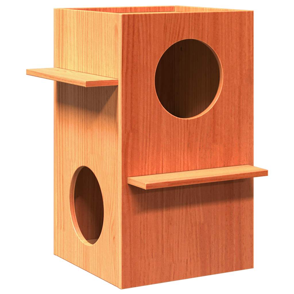 Cuccia Per Gatti Bianca 43X43X60 Cm In Legno Massello Di Pino