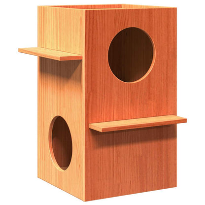 Cuccia Per Gatti Bianca 43X43X60 Cm In Legno Massello Di Pino