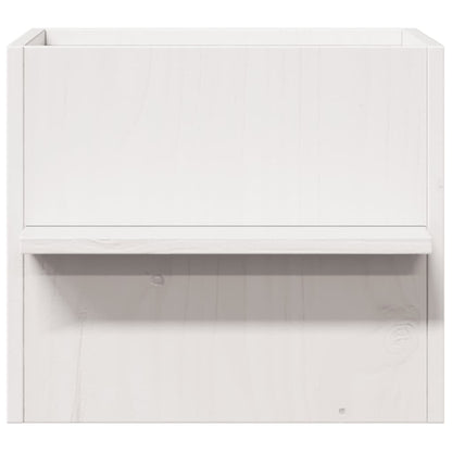 Cuccia Per Gatti Bianca 51X35X30 Cm In Legno Massello Di Pino