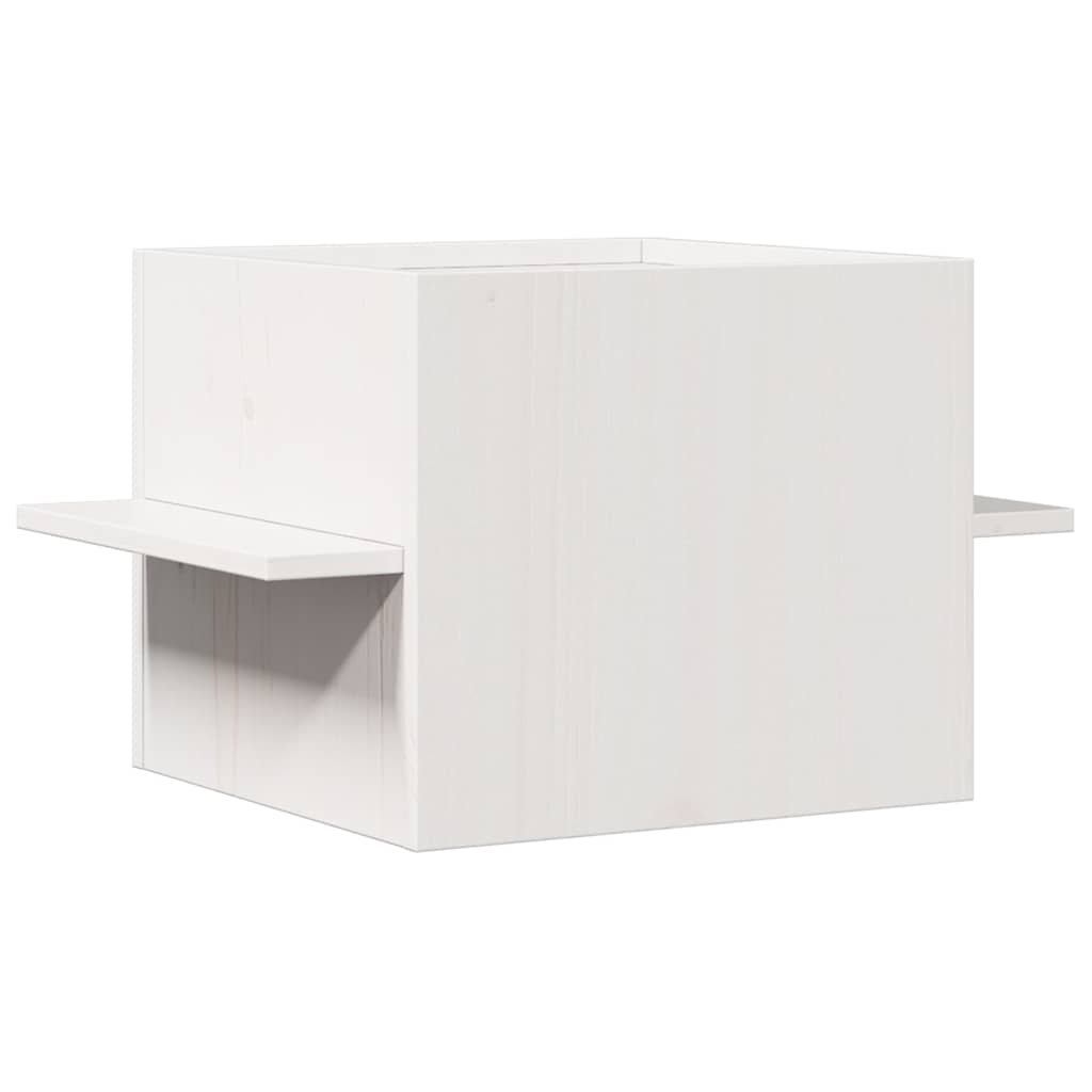 Cuccia Per Gatti Bianca 51X35X30 Cm In Legno Massello Di Pino