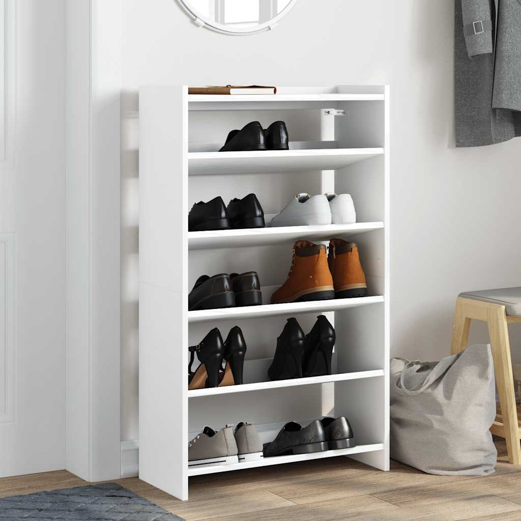 Scarpiera Bianca 60X25X In Truciolato Bianco
