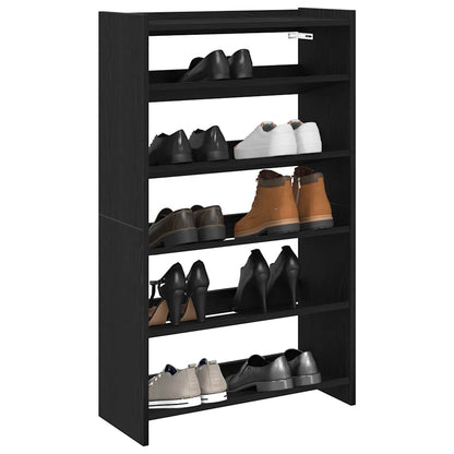 Scarpiera Nera 80X25X In Legno Multistrato Nero