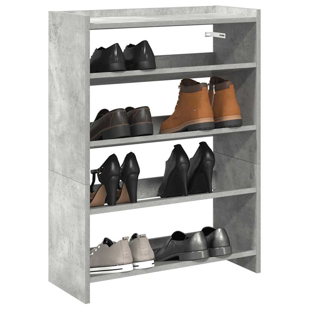 Scarpiera 80X25X In Legno Multistrato Grigio Cemento