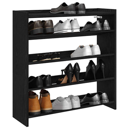 Scarpiera Nera 80X25X In Legno Multistrato Nero