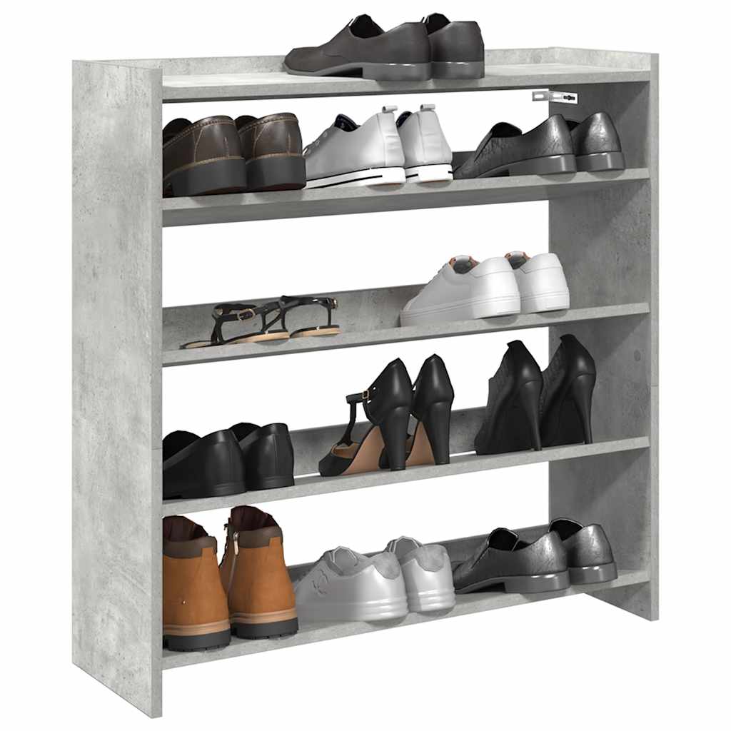 Scarpiera 80X25X In Legno Multistrato Grigio Cemento