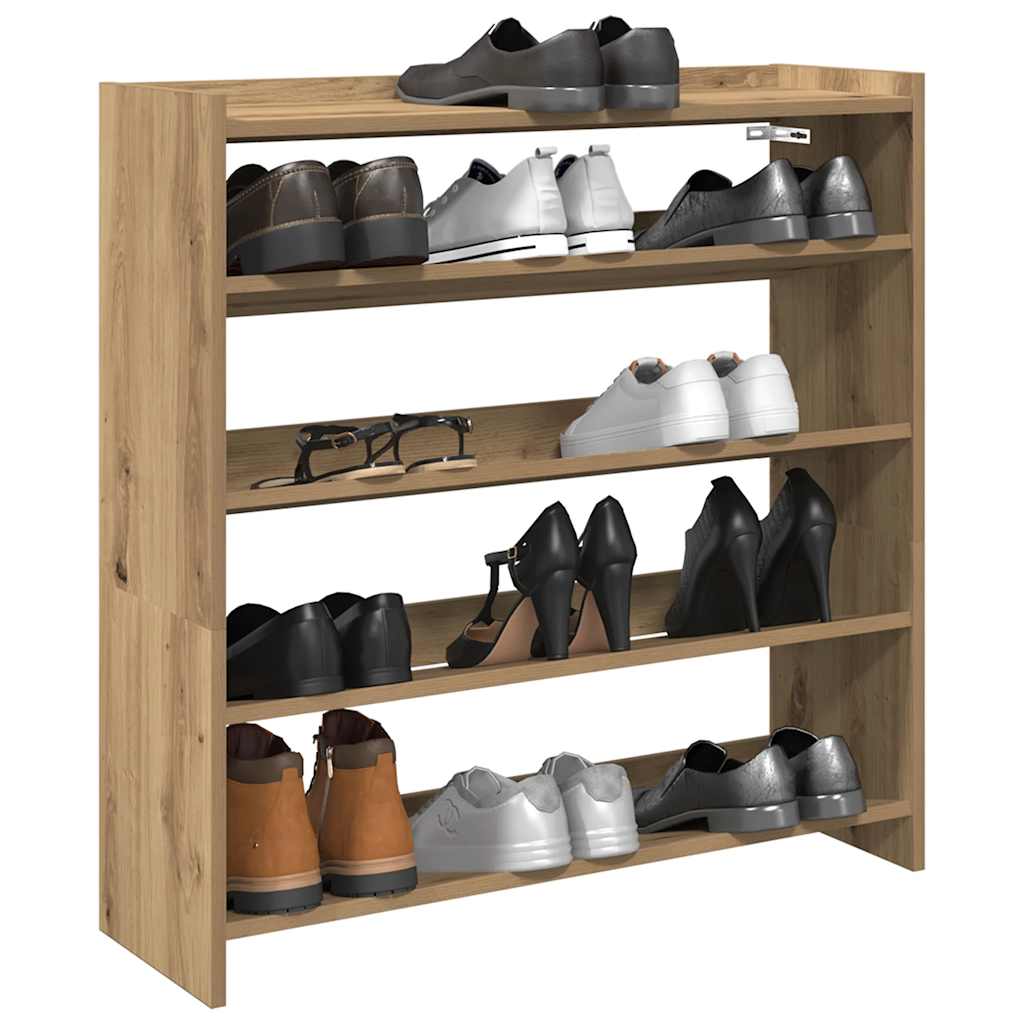 Scarpiera 80X25X In Legno Multistrato Rovere Artigianale