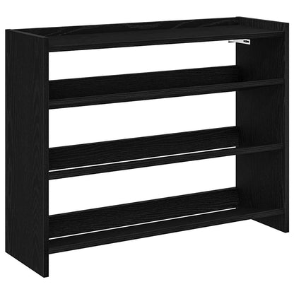 Scarpiera Nera 80X25X In Legno Multistrato Nero