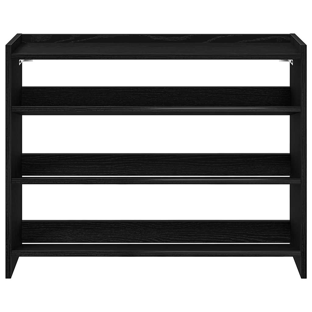 Scarpiera Nera 80X25X In Legno Multistrato Nero