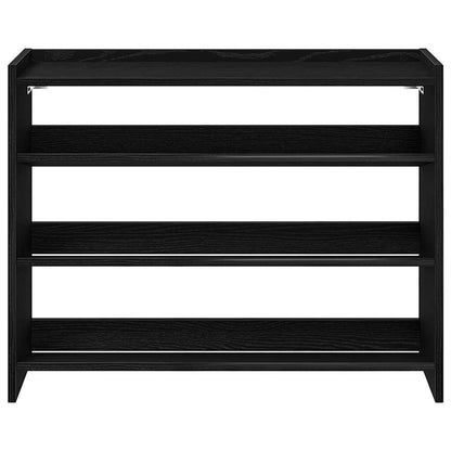 Scarpiera Nera 80X25X In Legno Multistrato Nero