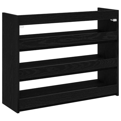 Scarpiera Nera 80X25X In Legno Multistrato Nero
