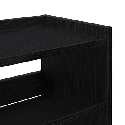 Scarpiera Nera 80X25X In Legno Multistrato Nero