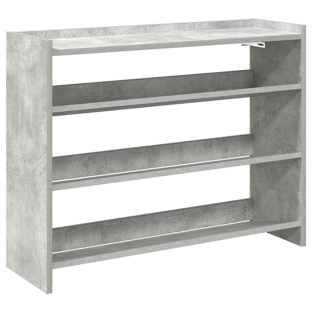 Scarpiera 80X25X In Legno Multistrato Grigio Cemento