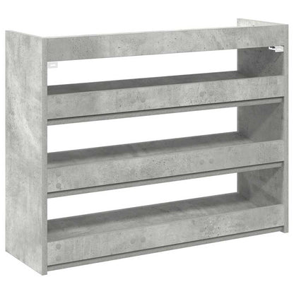 Scarpiera 80X25X In Legno Multistrato Grigio Cemento