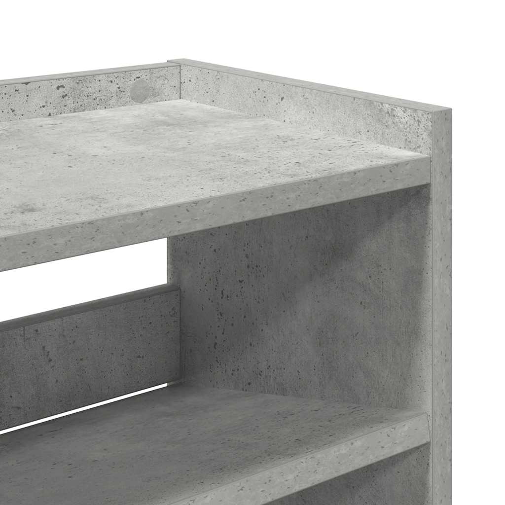 Scarpiera 80X25X In Legno Multistrato Grigio Cemento
