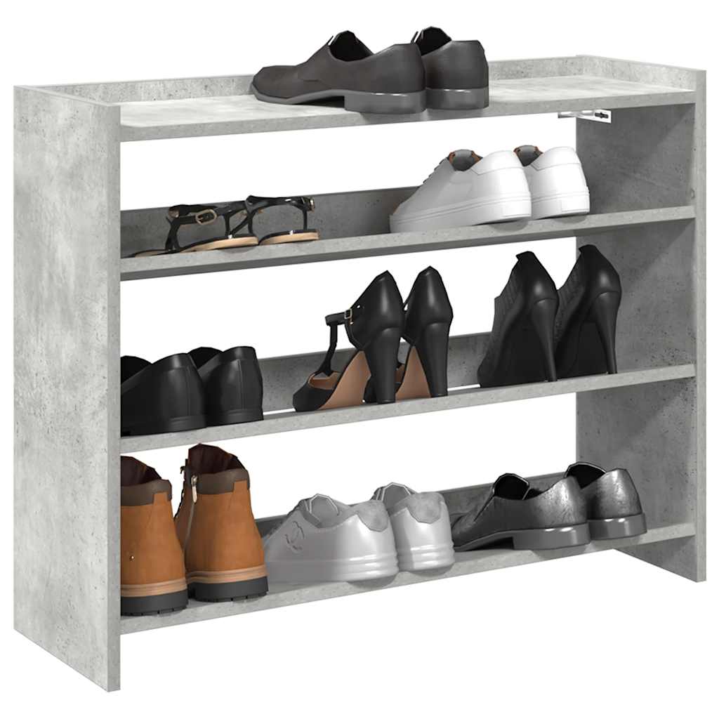 Scarpiera 80X25X In Legno Multistrato Grigio Cemento