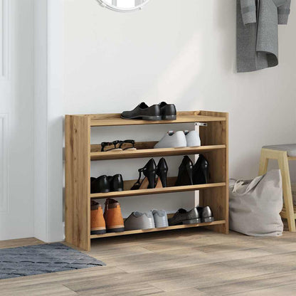 Scarpiera 80X25X In Legno Multistrato Rovere Artigianale