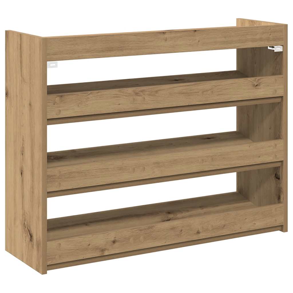 Scarpiera 80X25X In Legno Multistrato Rovere Artigianale
