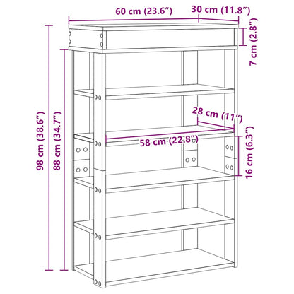 Scarpiera 60X30X98 Cm In Legno Multistrato