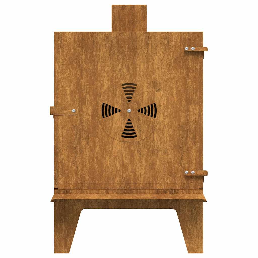 Stufa Da Campeggio 35X50X60 Cm In Acciaio Corten