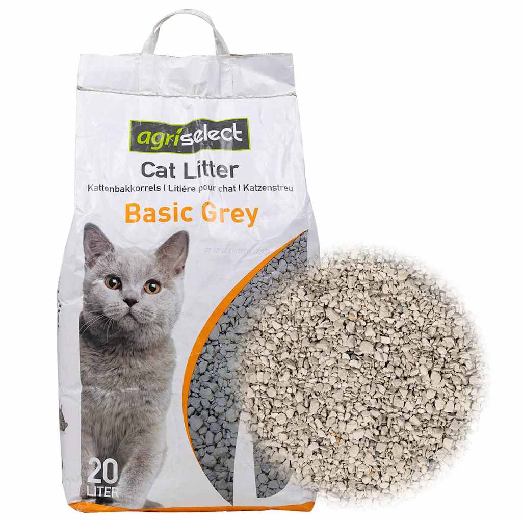 Lettiera Per Gatti Con Profumatore Di Borotalco Bentonite 20L Nero