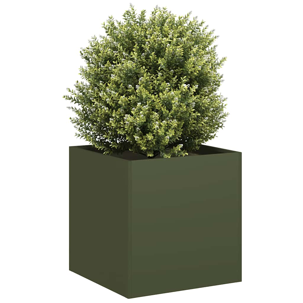 Fioriera Verde Oliva In Acciaio Laminato A Freddo Oliver Verde