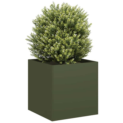 Fioriera Verde Oliva In Acciaio Laminato A Freddo Oliver Verde
