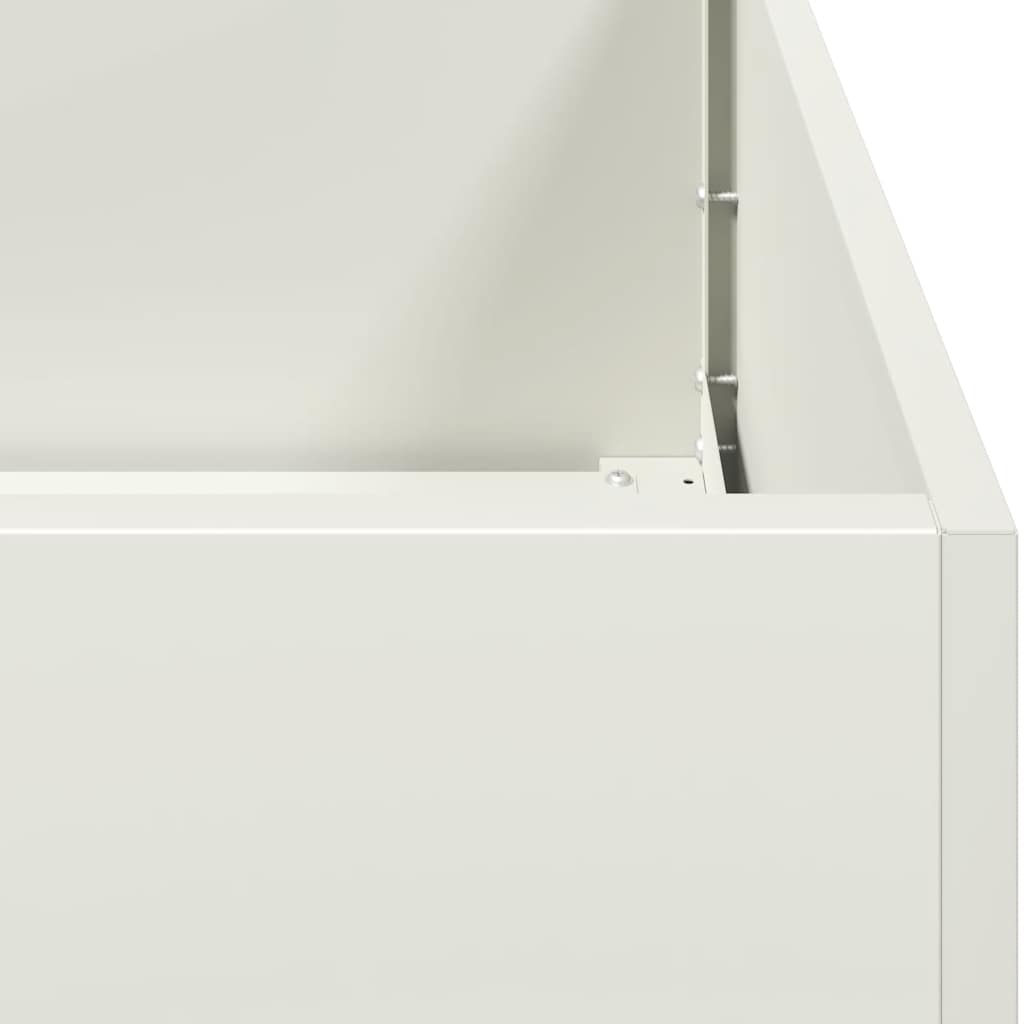 Fioriera Bianca In Acciaio Laminato A Freddo Acciaio/Bianco