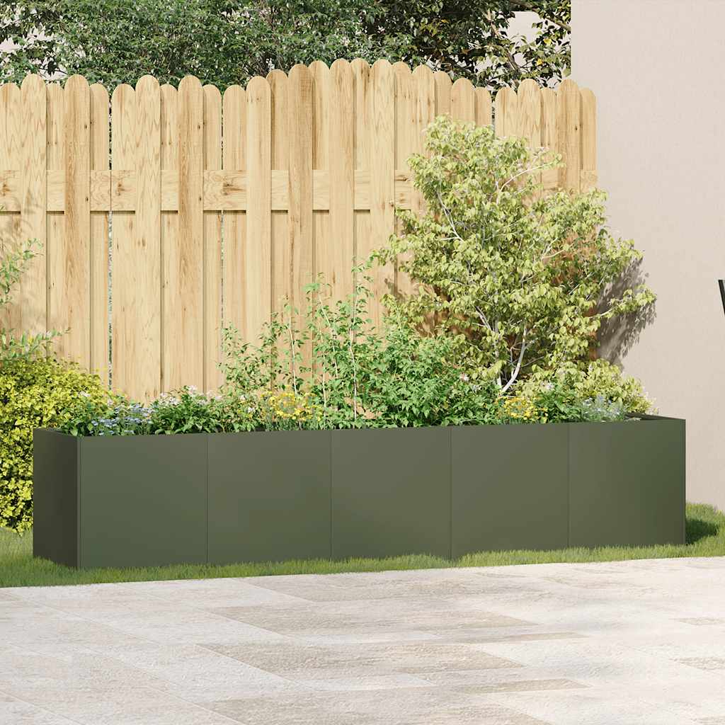 Fioriera Verde Oliva In Acciaio Laminato A Freddo Oliver Verde