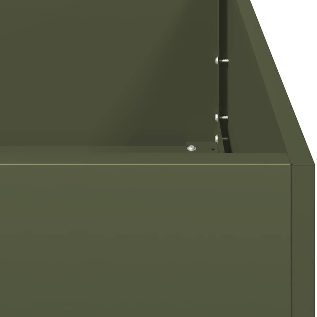 Fioriera Verde Oliva In Acciaio Laminato A Freddo Oliver Verde