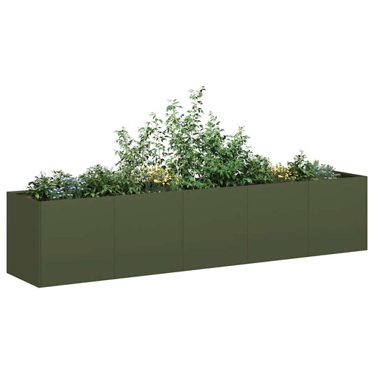 Fioriera Verde Oliva In Acciaio Laminato A Freddo Oliver Verde