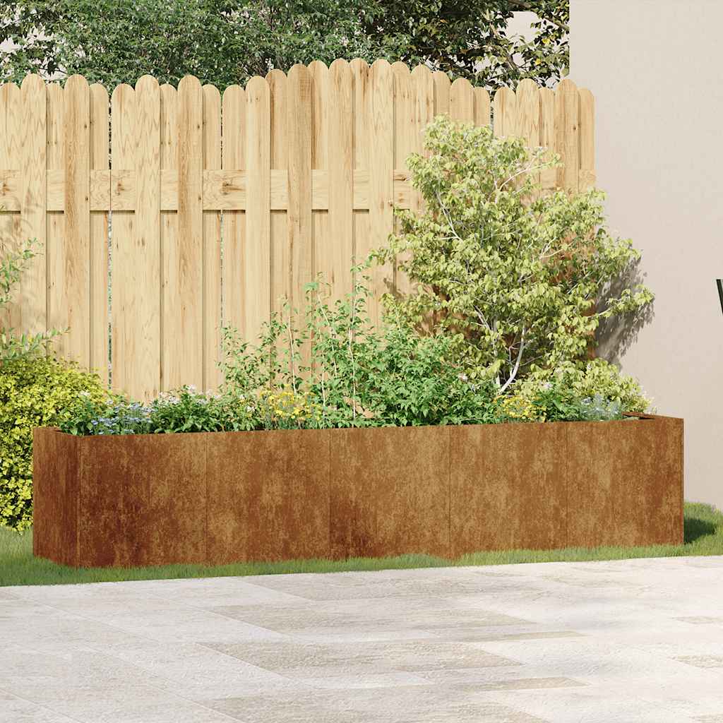 Fioriera Arrugginita In Acciaio Corten Acciaio Corten/Marrone