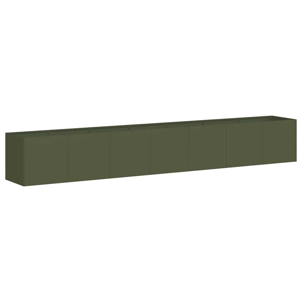 Fioriera Verde Oliva In Acciaio Laminato A Freddo Acciaio/Verde