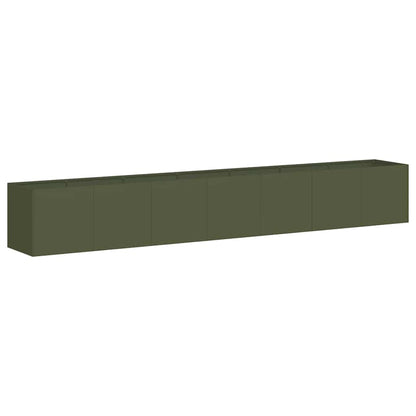 Fioriera Verde Oliva In Acciaio Laminato A Freddo Acciaio/Verde