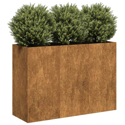 Fioriera Arrugginita In Acciaio Corten