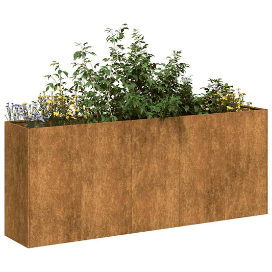 Fioriera Arrugginita In Acciaio Corten Weathering Steel