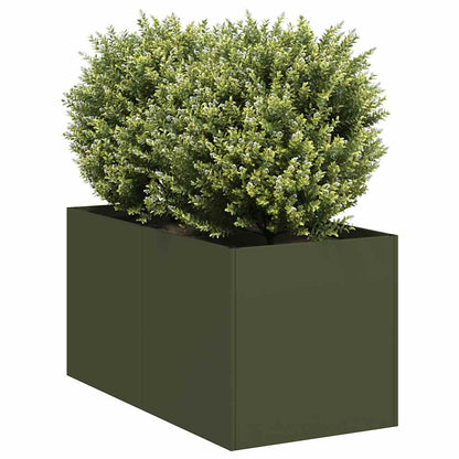 Fioriera Verde Oliva In Acciaio Steel/Olive Green