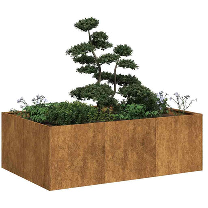 Fioriera Arrugginita In Acciaio Corten Weathering Steel