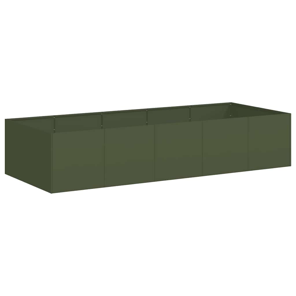 Fioriera Verde Oliva In Acciaio Steel/Olive Green
