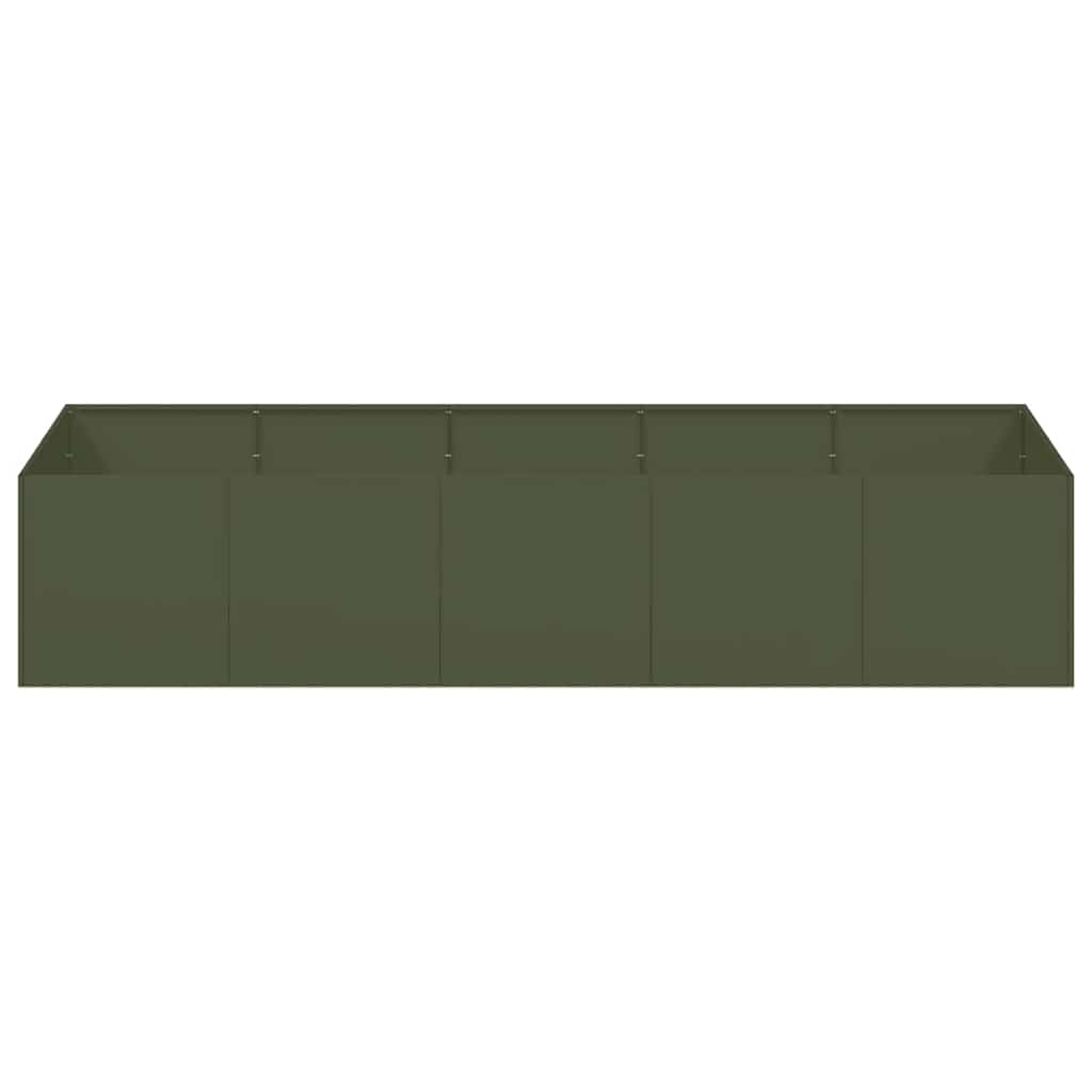 Fioriera Verde Oliva In Acciaio Steel/Olive Green