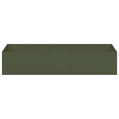 Fioriera Verde Oliva In Acciaio Steel/Olive Green