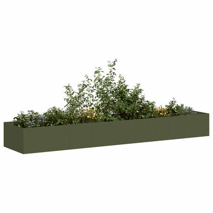 Fioriera Verde Oliva In Acciaio Steel/Olive Green