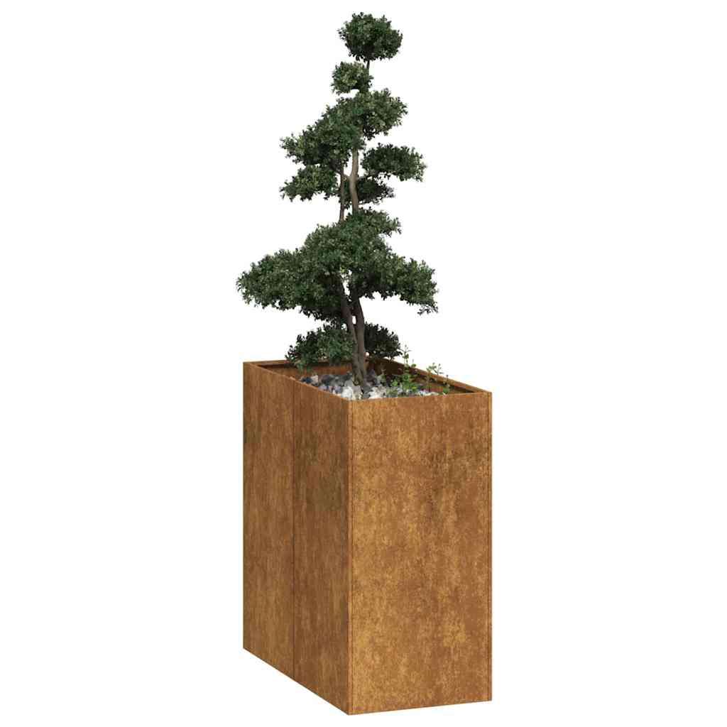Fioriera Arrugginita In Acciaio Corten Acciaio Corten/Marrone