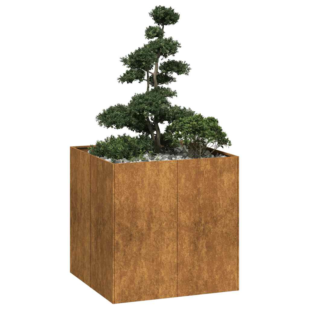 Fioriera Arrugginita In Acciaio Corten Acciaio Corten/Marrone