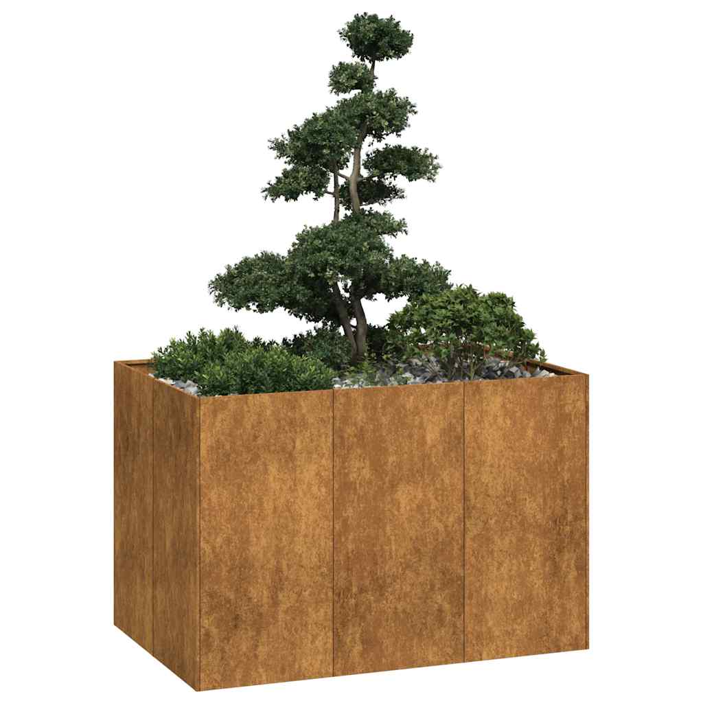 Fioriera Arrugginita In Acciaio Corten Acciaio Corten/Marrone