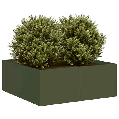 Fioriera Verde Oliva In Acciaio Laminato A Freddo Oliver Verde