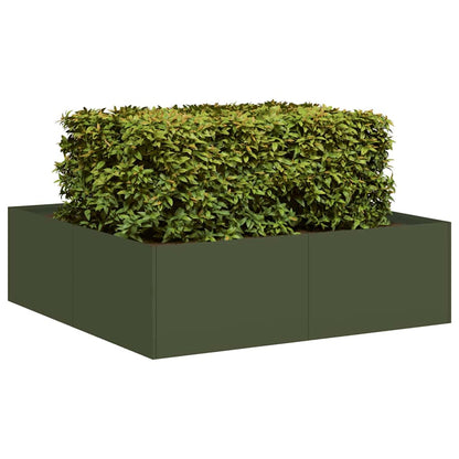 Fioriera Verde Oliva In Acciaio Steel/Olive Green