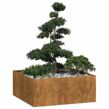 Fioriera Arrugginita In Acciaio Corten Acciaio Corten/Marrone