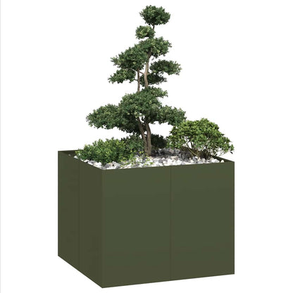 Fioriera Verde Oliva In Acciaio Laminato A Freddo Oliver Verde